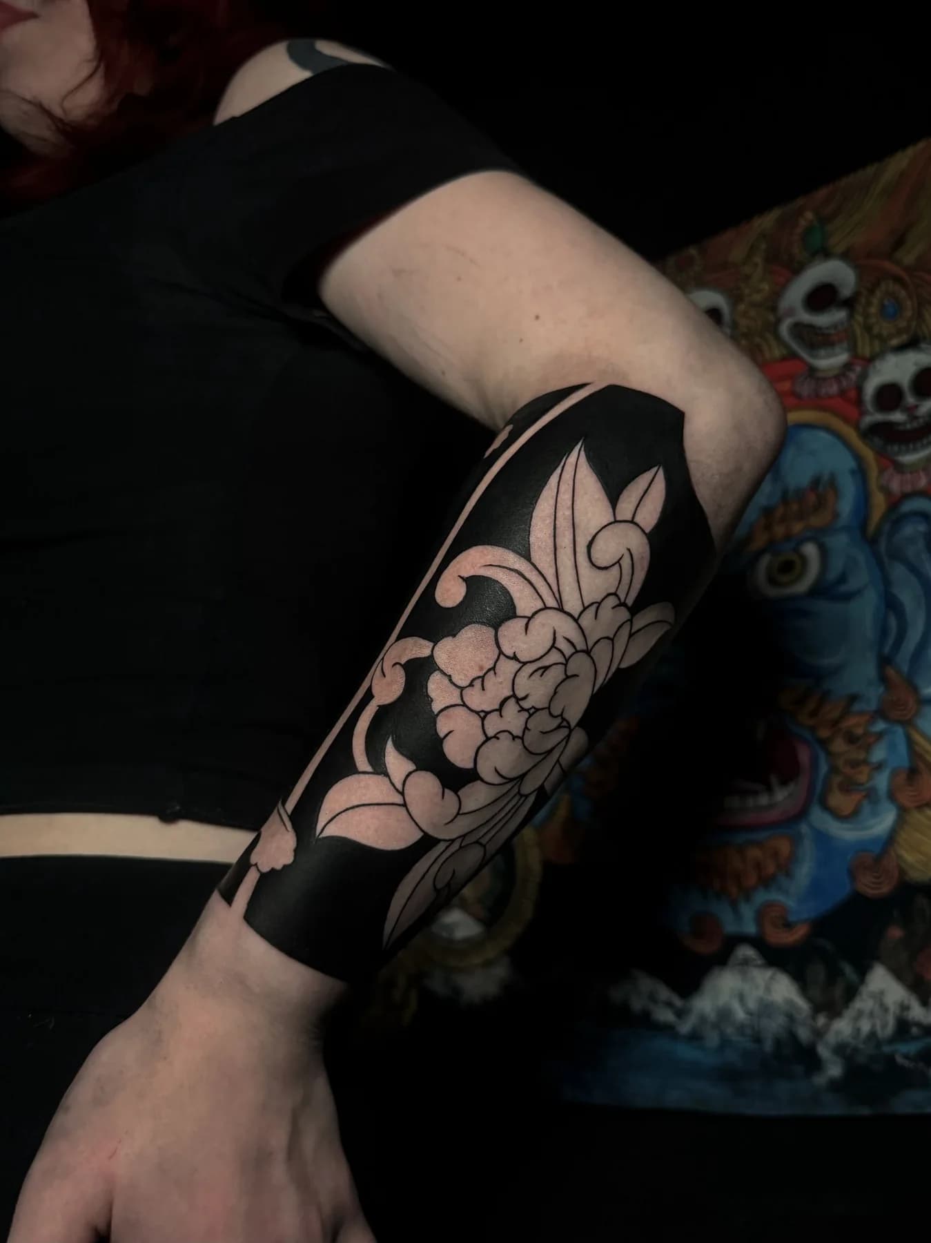 Botanik Siyah isimli örnek tattoo çalışması