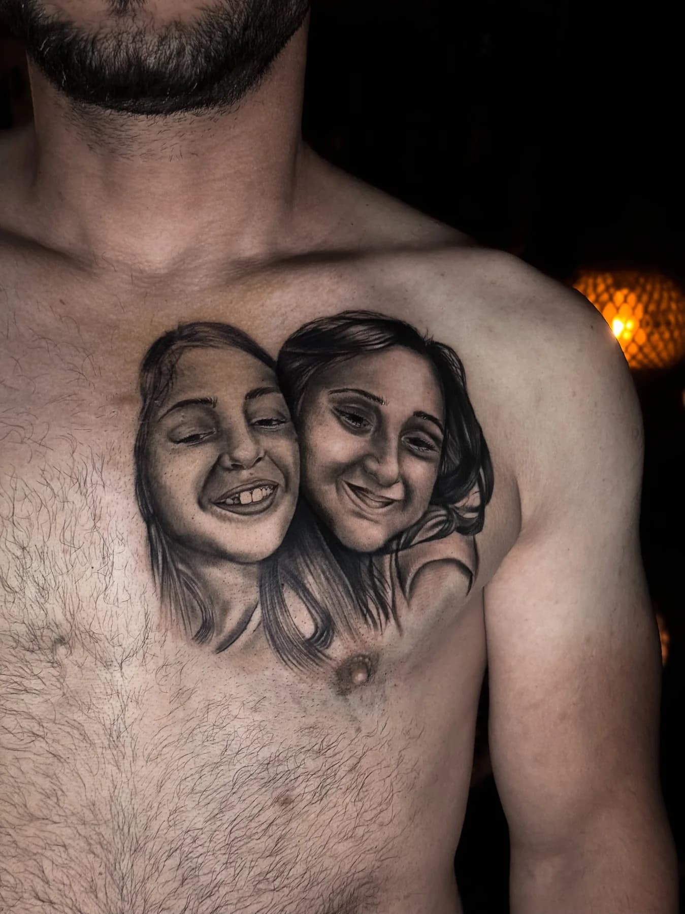 İkili Portre isimli örnek tattoo çalışması