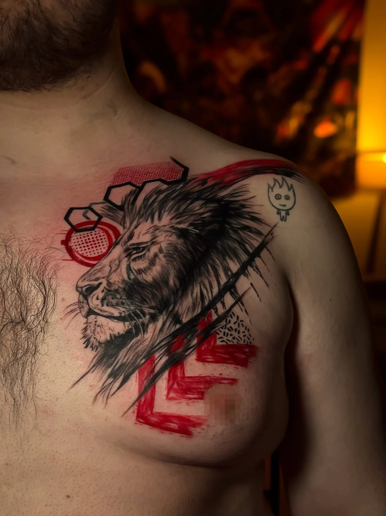 Aslan Çalışması isimli örnek tattoo çalışması